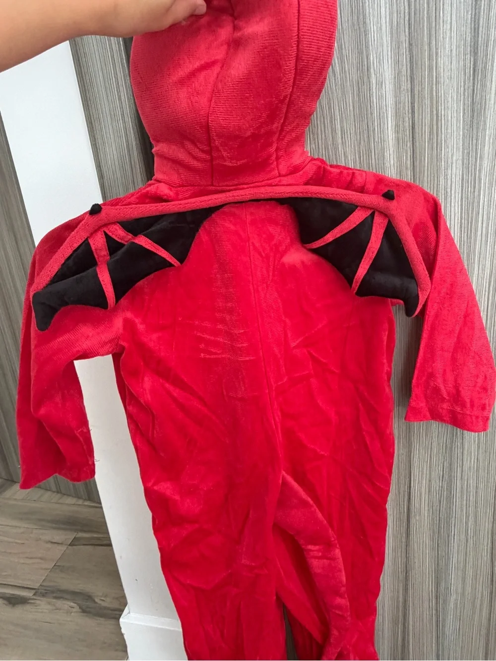 Toddler Red Devil Costume - Unbranded Plush Jumpsuit with Wings and Tail
